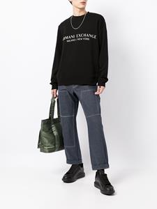 Armani Exchange Sweater met logo - Zwart