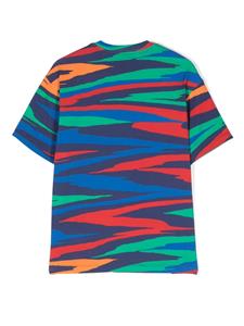 Missoni Kids T-shirt met zigzag-print - Blauw