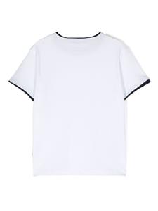 Il Gufo Katoenen T-shirt met gerafelde afwerking - Wit
