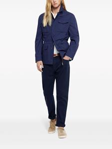 Brunello Cucinelli straight-leg cotton trousers - Blauw
