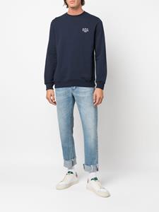 A.P.C. Sweater met logoprint - Blauw