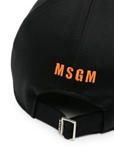 MSGM Honkbalpet met geborduurde tekst - Zwart