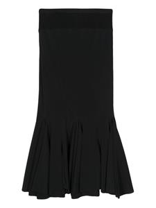 Rick Owens bias crepe midi skirt - Zwart