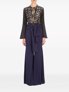 Silvia Tcherassi Tosca zijden blouse met abstract patroon - Zwart