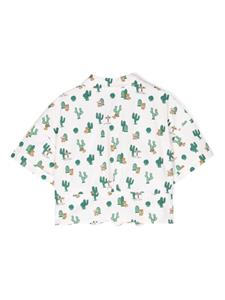 Moschino Kids Shirt met cactusprint - Beige