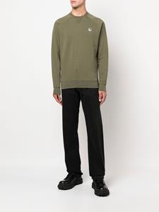 Maison Kitsuné Sweater met logopatch - Groen