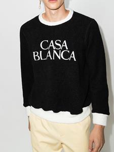 Casablanca Sweater met geborduurd logo - Zwart