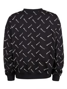 Bally Sweater met logoprint en ronde hals - Zwart