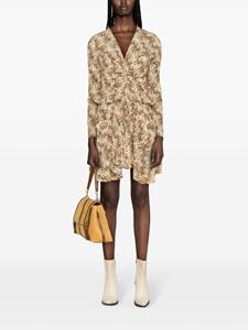 ISABEL MARANT Zijden mini-jurk - Bruin