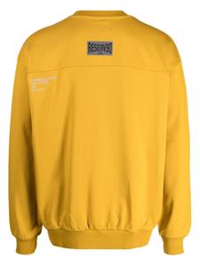 Izzue Reversed katoenen sweater met print - Geel
