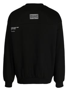 Izzue Reversed katoenen sweater met print - Zwart