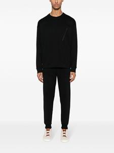 Zegna Jersey sweater met ritszak - Zwart