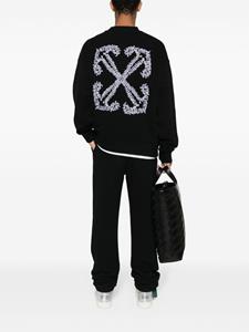 Off-White Katoenen sweater met geborduurd logo - Zwart