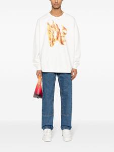 Palm Angels Sweater met logovlam print - Beige