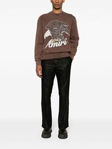 AMIRI Katoenen sweater met adelaarprint - Bruin