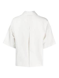 Lee Mathews pleat-detal polo shirt - Wit
