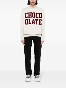CHOCOOLATE Sweater met logoprint en jersey-textuut - Wit