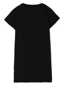 Balmain Kids T-shirtjurk met logoband - Zwart