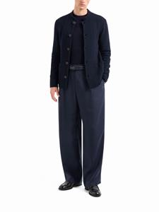 Giorgio Armani Vest met zigzag patroon - Blauw