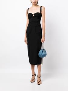 Elie Saab Mini-jurk met gewelfde afwerking - Zwart