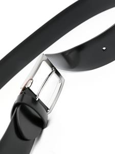 Canali buckle-fastening leather belt - Zwart