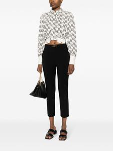 Elisabetta Franchi Straight jeans met horsebit detail - Zwart