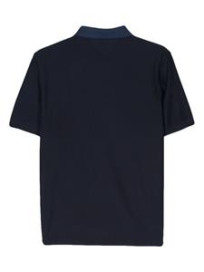 Corneliani Poloshirt met contrasterende kraag - Blauw