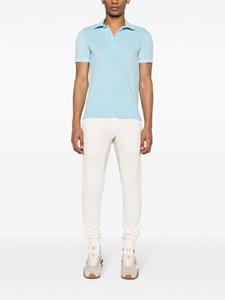 TOM FORD towelling cotton-blend polo shirt - Blauw