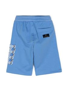 Aigner Kids Katoenen shorts met logoprint - Blauw