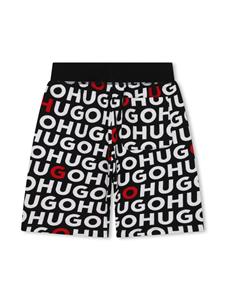 HUGO KIDS Bermuda shorts met print - Zwart