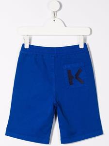 Kenzo Kids Trainingsshorts met geborduurd logo - Blauw
