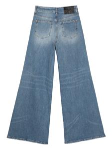 John Richmond Janis mid waist jeans met wijde pijpen - Blauw