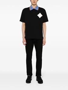 MCM logo-appliqué colour-block polo shirt - Zwart