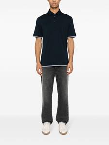 Brunello Cucinelli Gelaagd poloshirt - Blauw