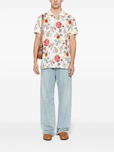 ETRO floral-print polo shirt - Wit
