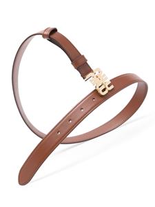 Miu Miu logo-lettering leather belt - Bruin