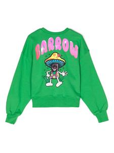 Barrow kids Katoenen sweater met logoprint - Groen