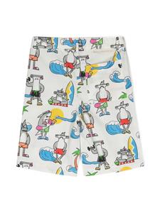 Stella McCartney Kids Katoenen shorts met print - Wit