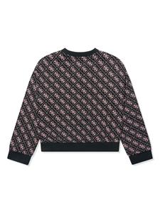 Guess kids Katoenen sweater met logoprint - Zwart