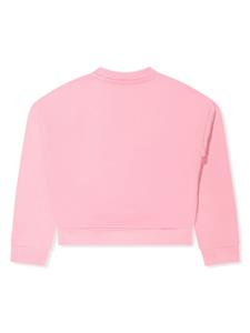 Guess kids Katoenen sweater met logoprint - Roze