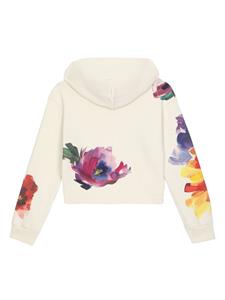 Dolce & Gabbana Kids Hoodie met bloemenprint - Beige