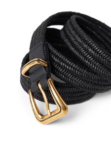 Brunello Cucinelli woven linen belt - Zwart