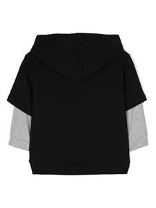 Marni Kids Gelaagde katoenen hoodie - Zwart