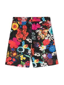 Moschino Kids Shorts met bloemenprint - Zwart