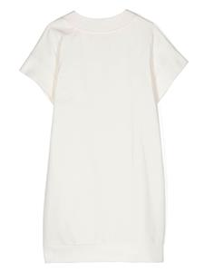 Elisabetta Franchi La Mia Bambina Jersey jurk met logo-applicatie - Wit