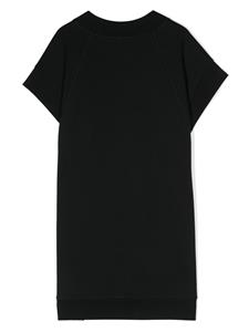 Elisabetta Franchi La Mia Bambina Jersey jurk met logo-applicatie - Zwart