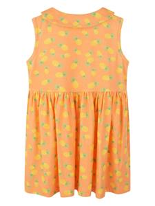 Rachel Riley Mouwlozen jurk met ananasprint - Oranje