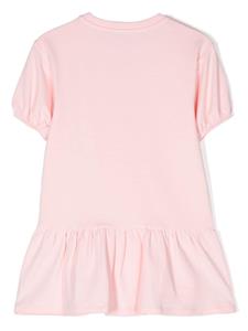 Moschino Kids Flared jurk met teddybeerprint - Roze