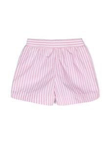 Palm Angels Kids Gestreepte shorts - Roze