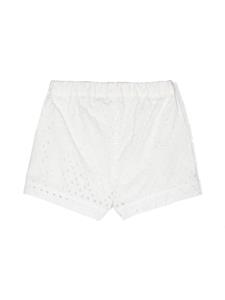 Aspesi Kids Shorts met broderie anglaise - Wit